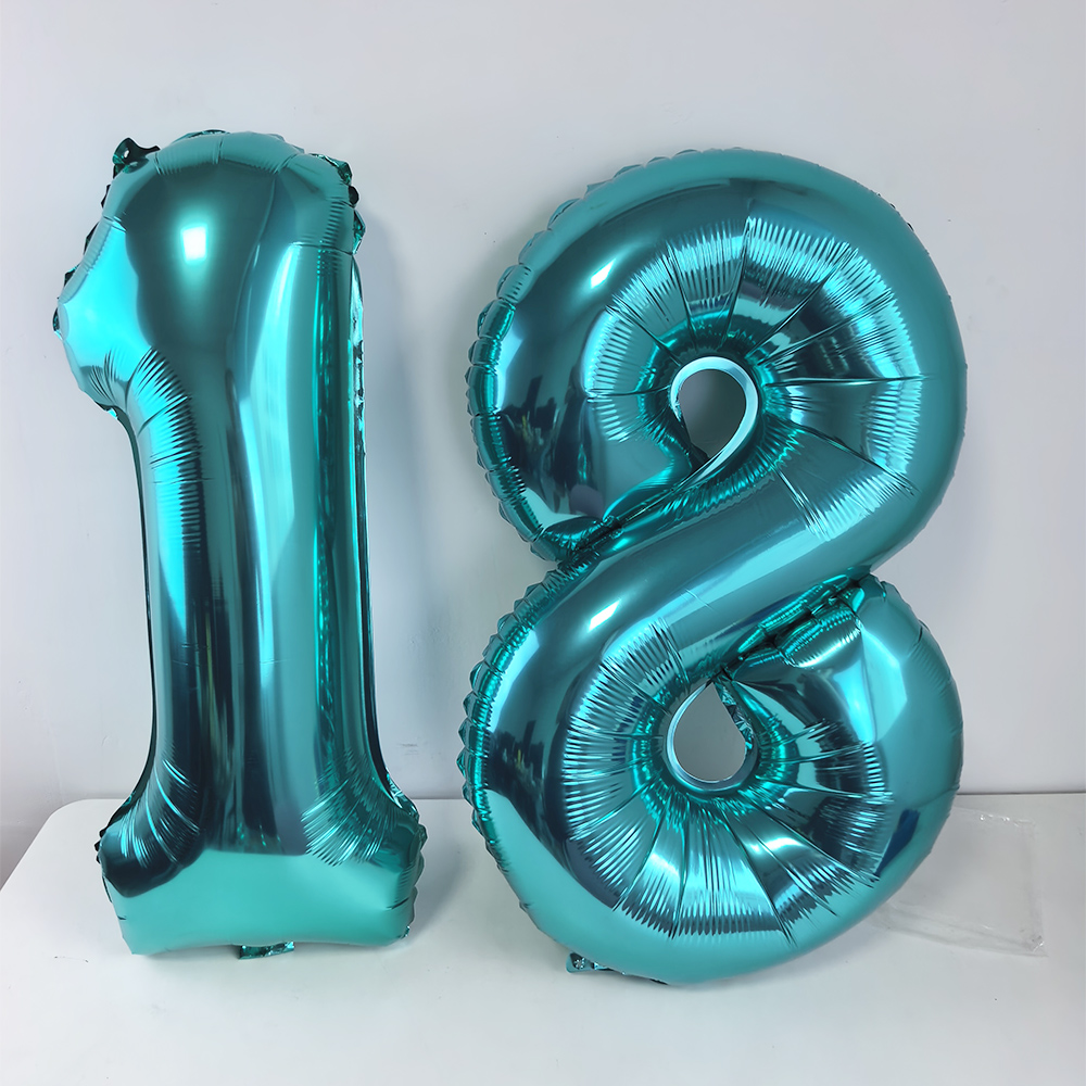 Balloon Pump Hand - 32-дюймовый бирюзовый синий воздушный шар с