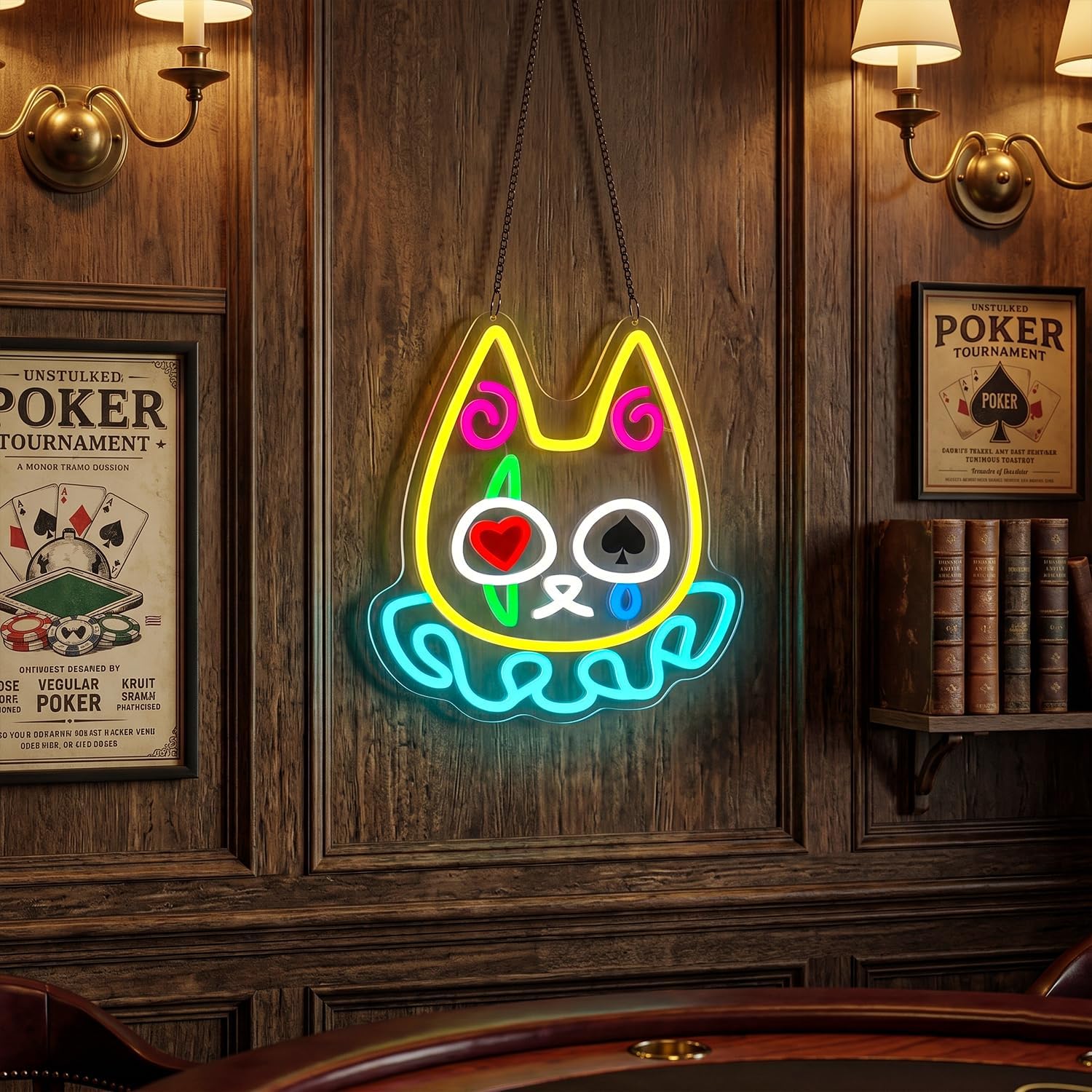 Неоновая вывеска «Клоун-кот» с – обзор и цена Neon Sign Party